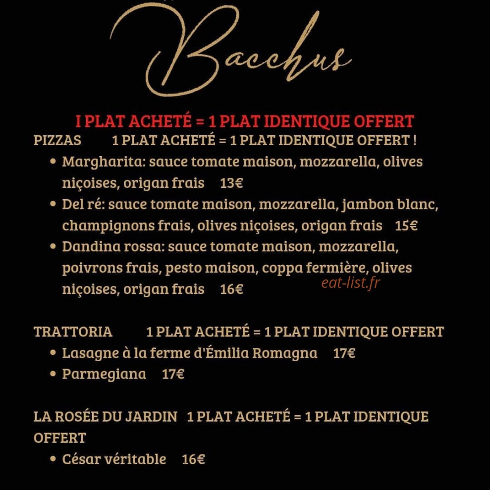 Bacchus — carte page 1