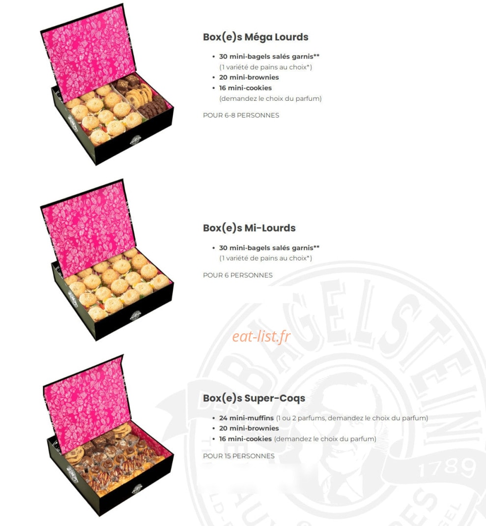 Bagelstein — carte page 10