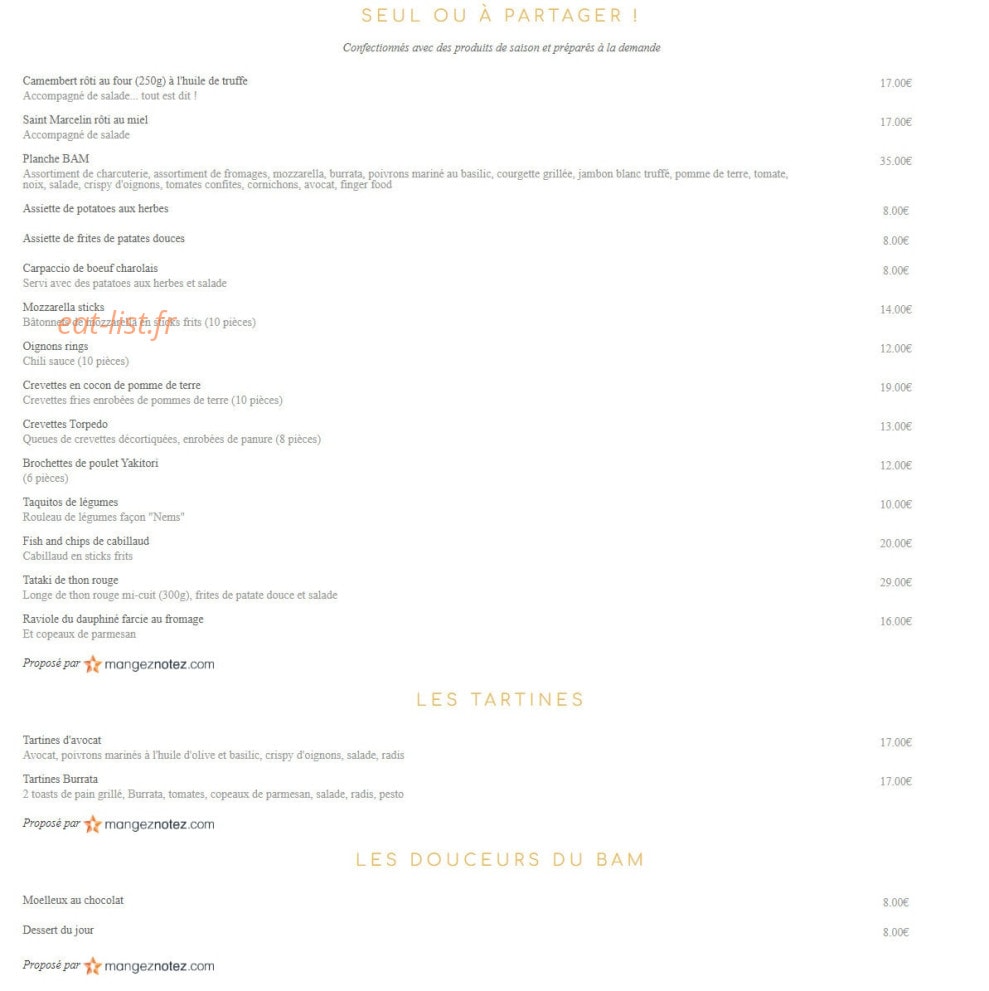 Bam — carte page 1