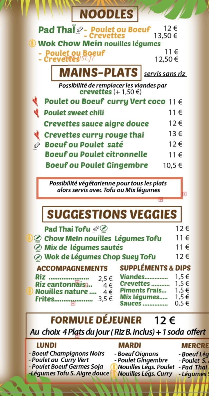 Bangkok Café — carte page 2