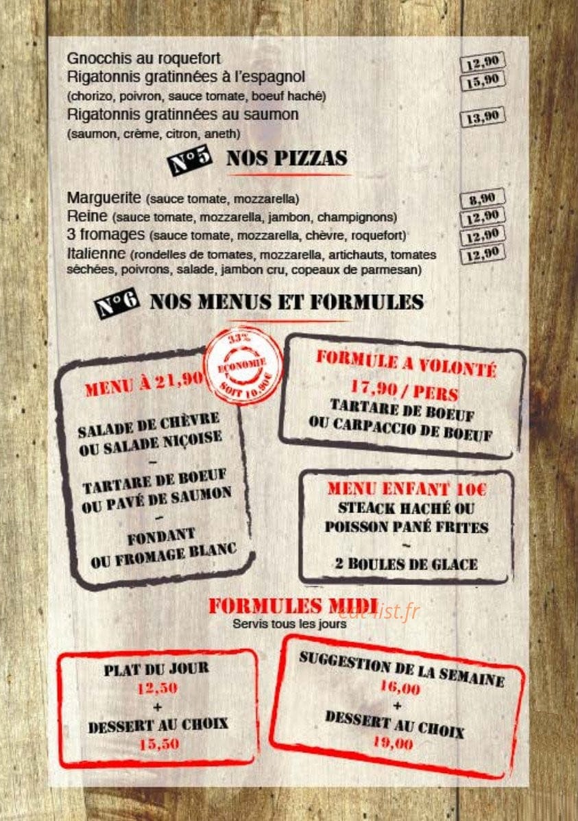 Bistro Teatro — carte page 2