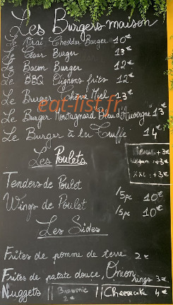Bobo Burger — carte page 1