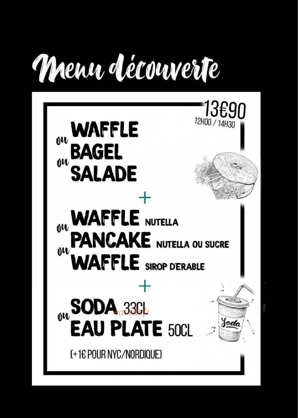 Bubble Café — carte page 1