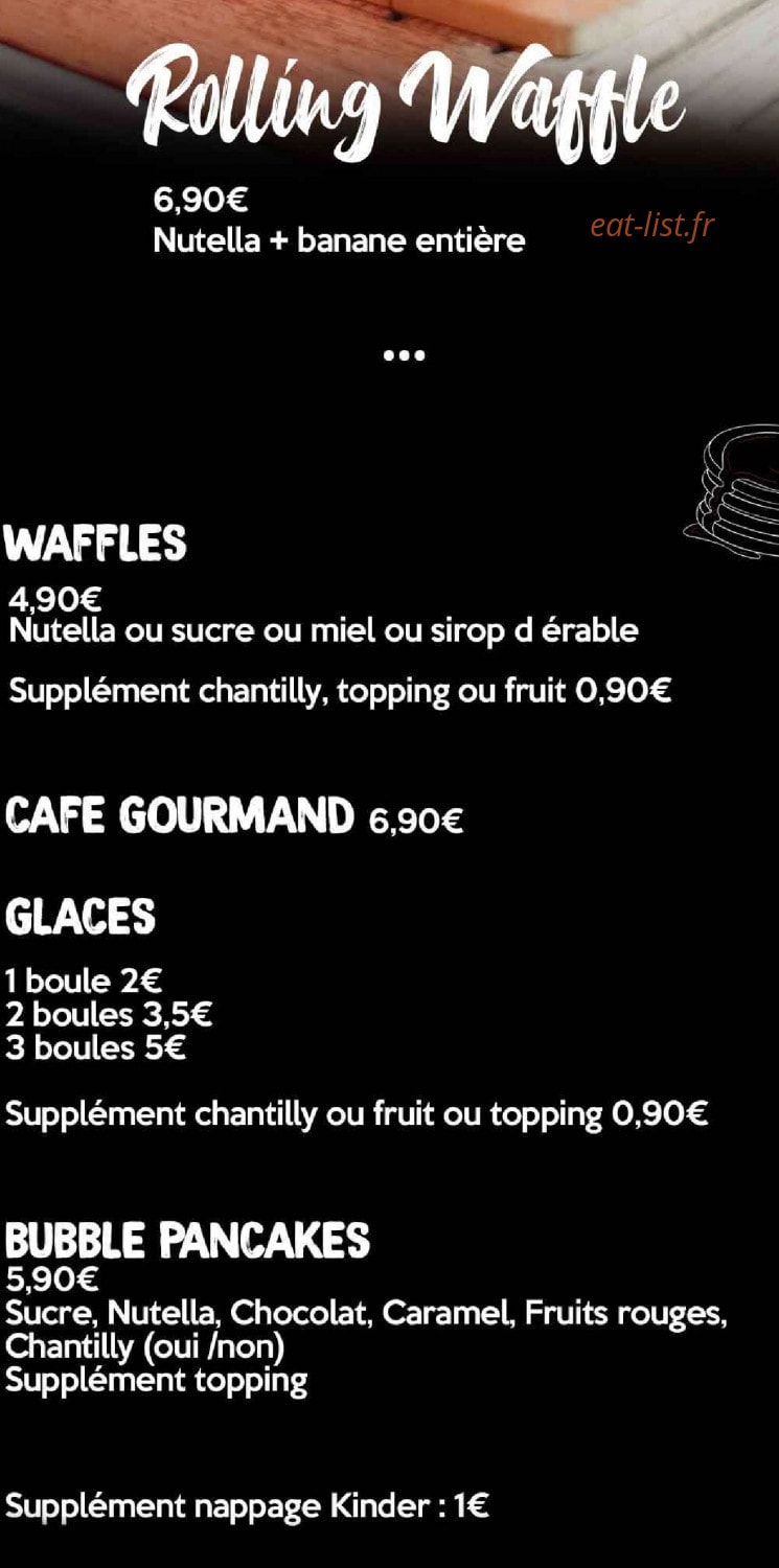 Bubble Café — carte page 8