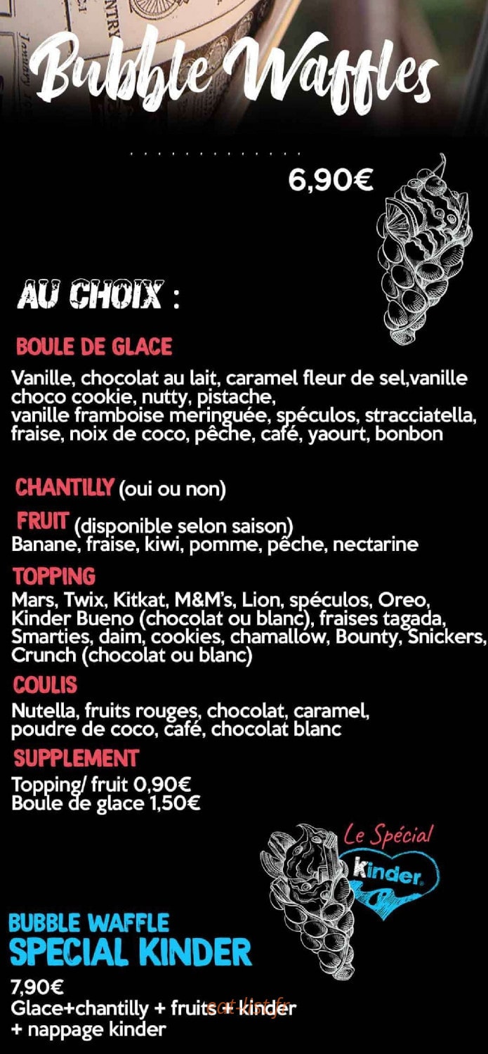 Bubble Café — carte page 7