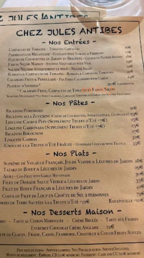 chez jules — carte page 1