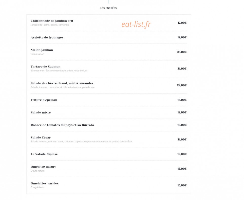 Chez Vincent — carte page 1