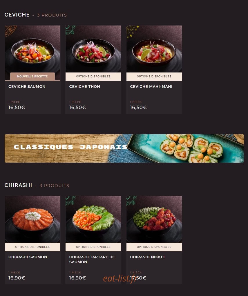 Côté Sushi — carte page 7