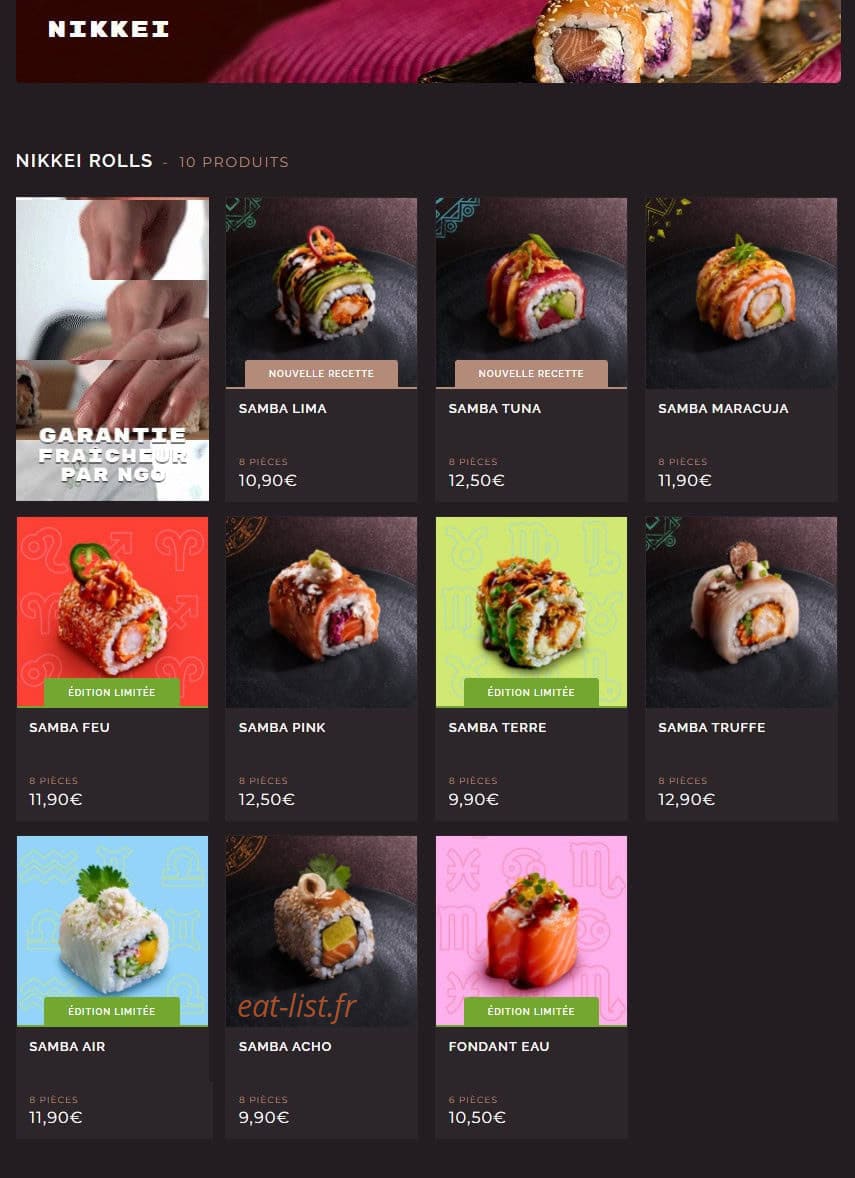 Côté Sushi — carte page 5