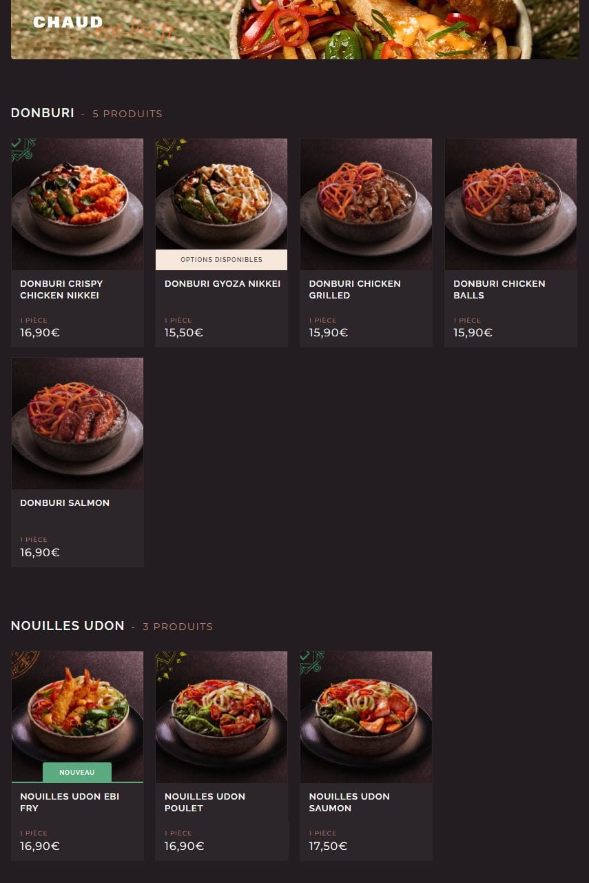 Côté Sushi — carte page 11