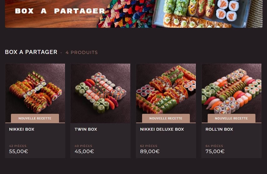 Côté Sushi — carte page 4