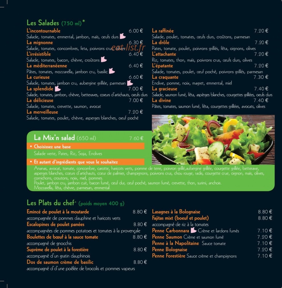 Croc Saveur — carte page 2