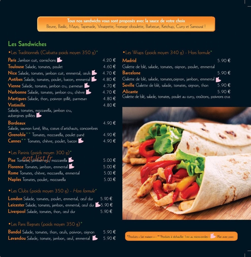 Croc Saveur — carte page 3