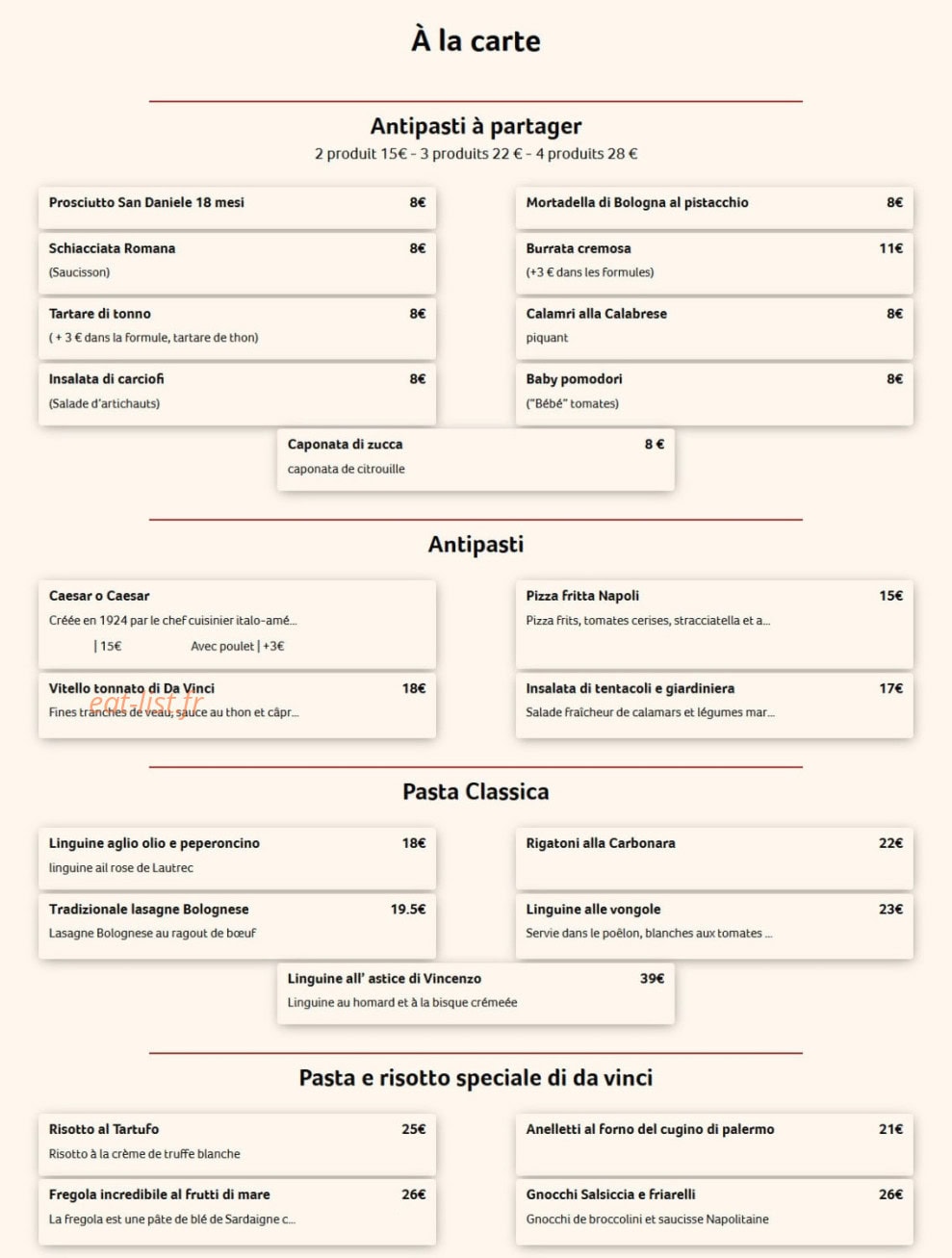 Da Vinci — carte page 1