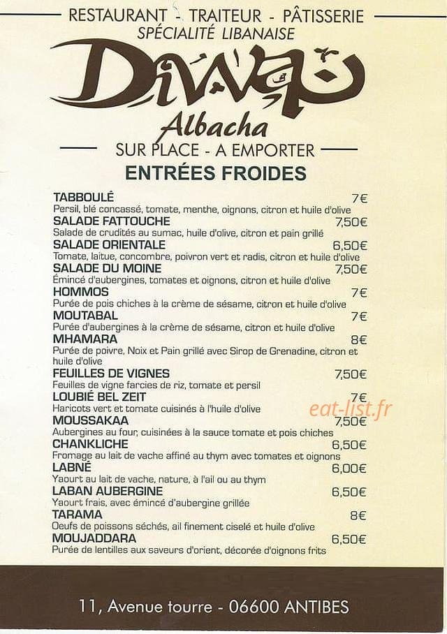 Diwan albacha — carte page 1