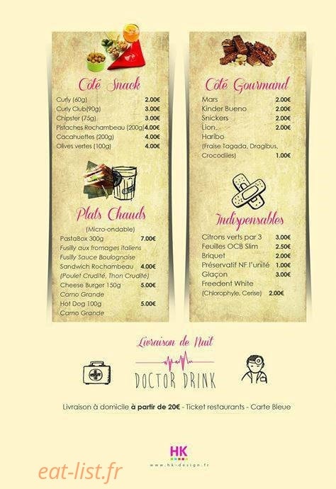 Doctor Drink — carte page 4