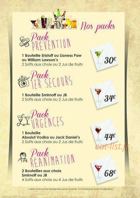 Doctor Drink — carte page 3
