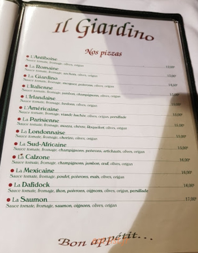 Il Giardino — carte page 1