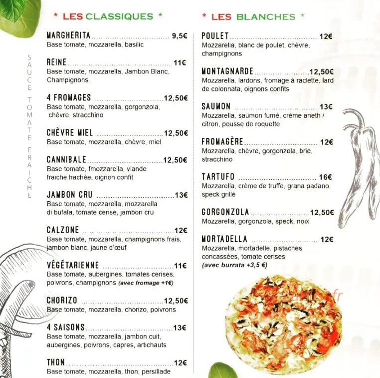 Imperia Pizza — carte page 3