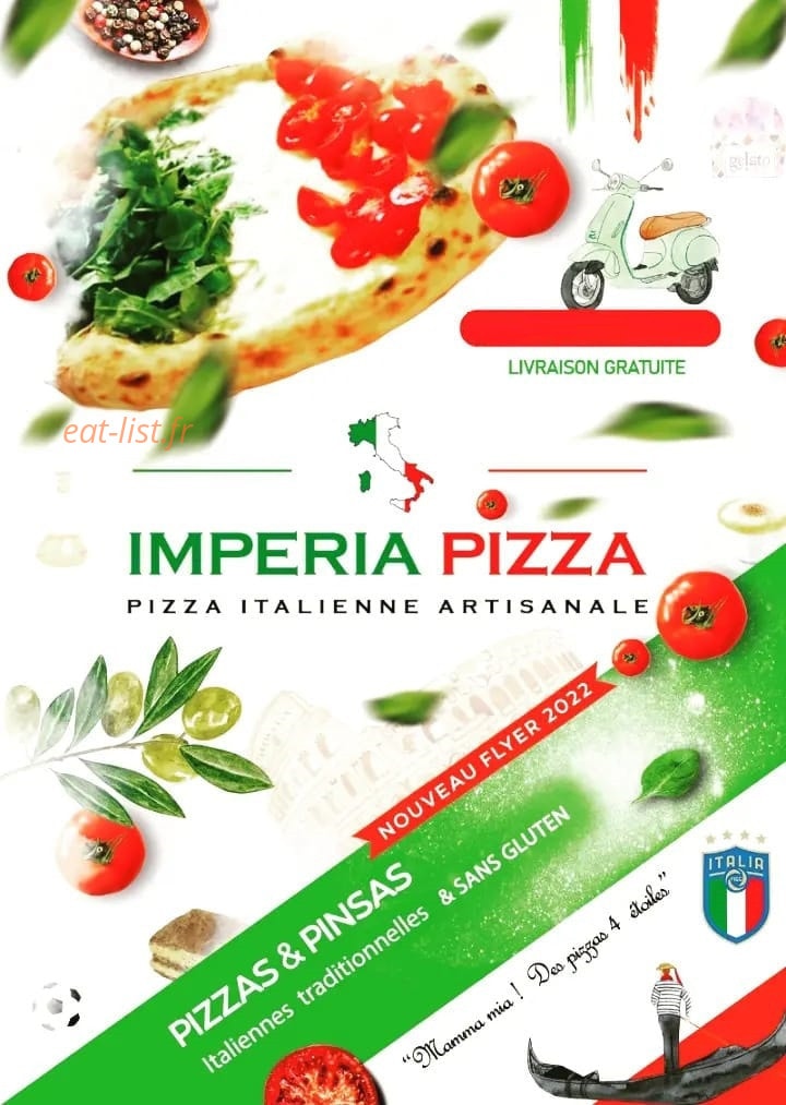 Imperia Pizza — carte page 1