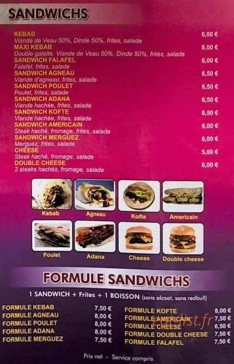 Kebab Ararat — carte page 2
