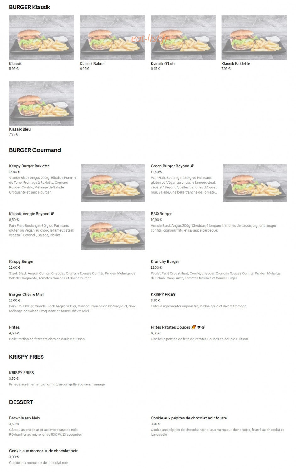 Krispy Kornet — carte page 2