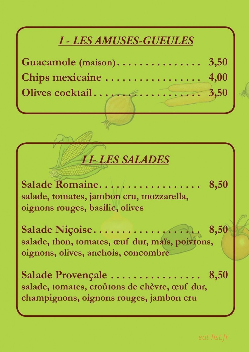L'atelier Cuisine — carte page 2