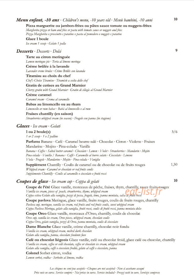 La Cascade — carte page 3