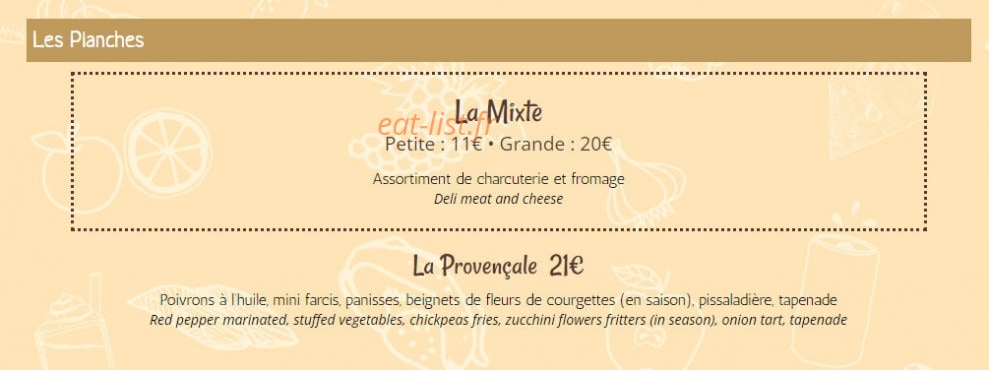 La Casita — carte page 1