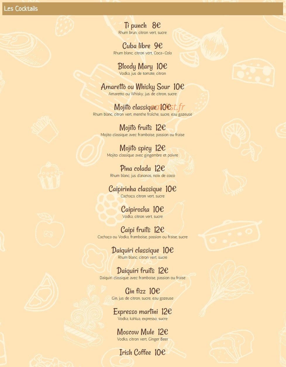 La Casita — carte page 16
