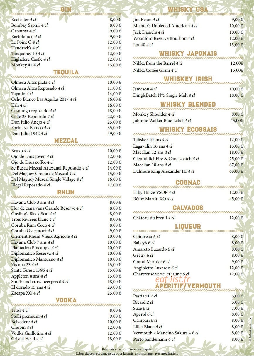 La Guinguette de Rio — carte page 4