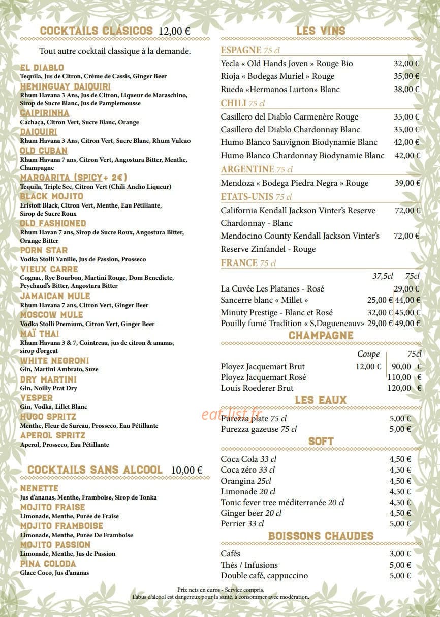 La Guinguette de Rio — carte page 3