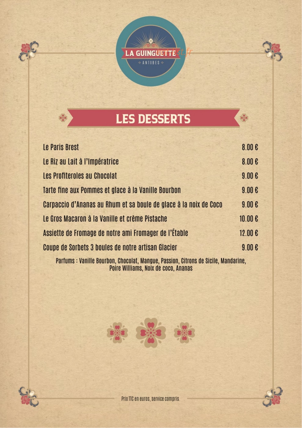 La Guinguette — carte page 2