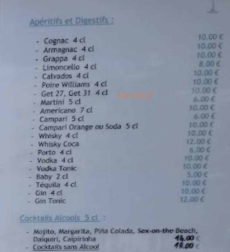 La Petite Plage — carte page 4