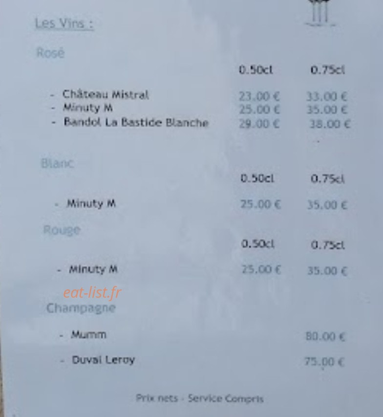 La Petite Plage — carte page 5