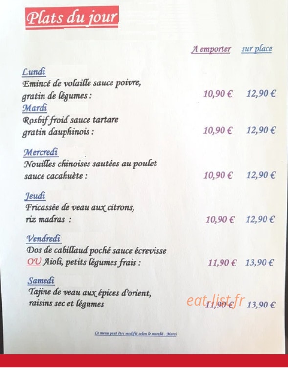 Le Bouchon O 4 Soleils — carte page 1