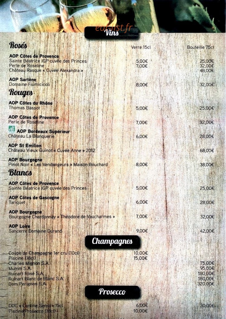 Le Café Brun — carte page 2
