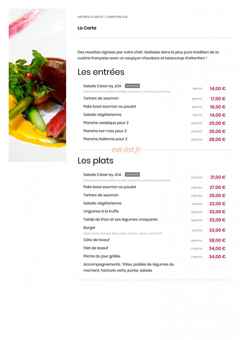 Le Comptoir JOA — carte page 3