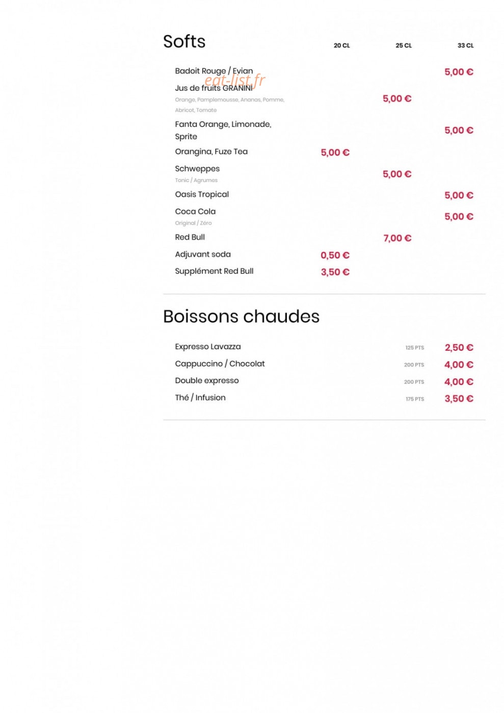 Le Comptoir JOA — carte page 8