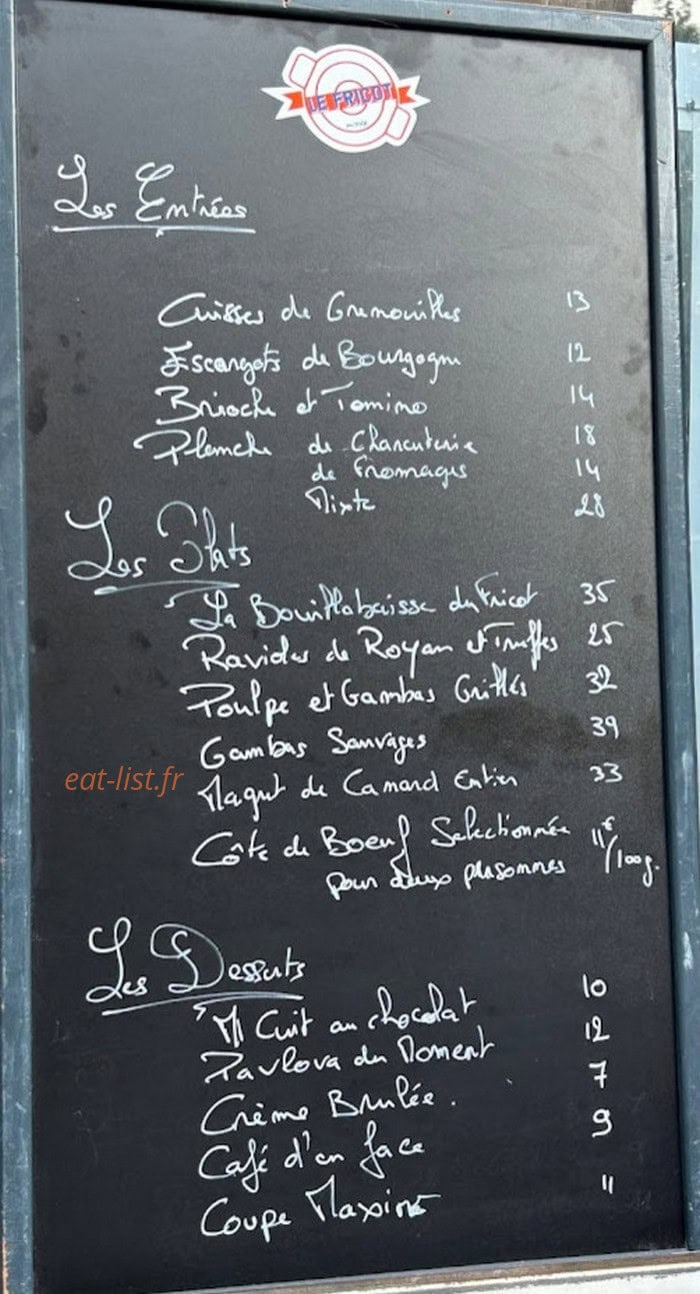 Le Fricot — carte page 1