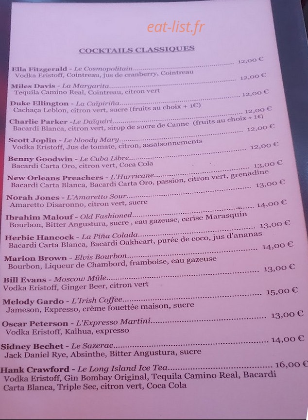 Le New Orleans — carte page 1