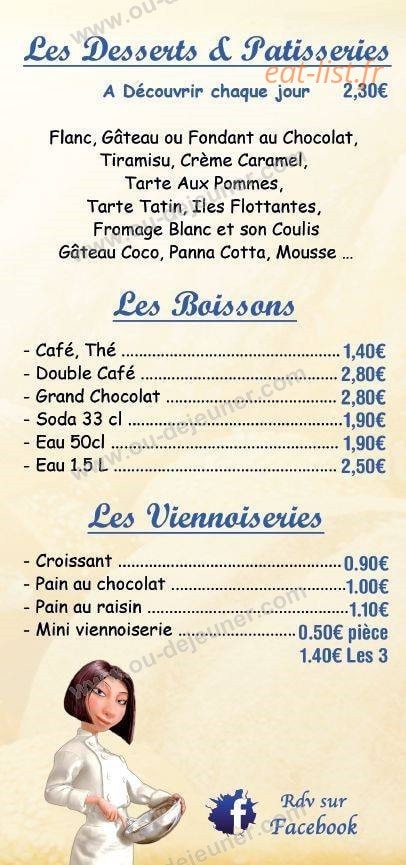 Le Plaisir du Pain — carte page 4