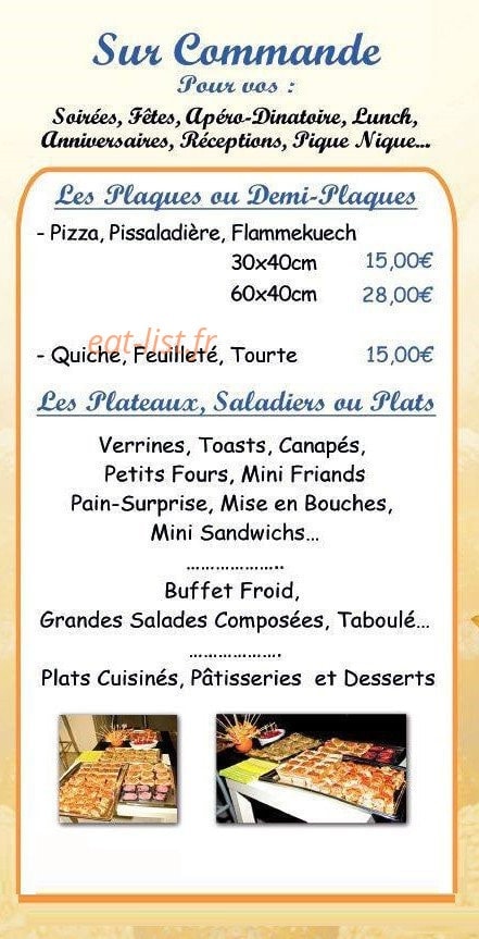 Le Plaisir du Pain — carte page 6