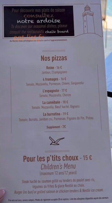 Le Rocher — carte page 1