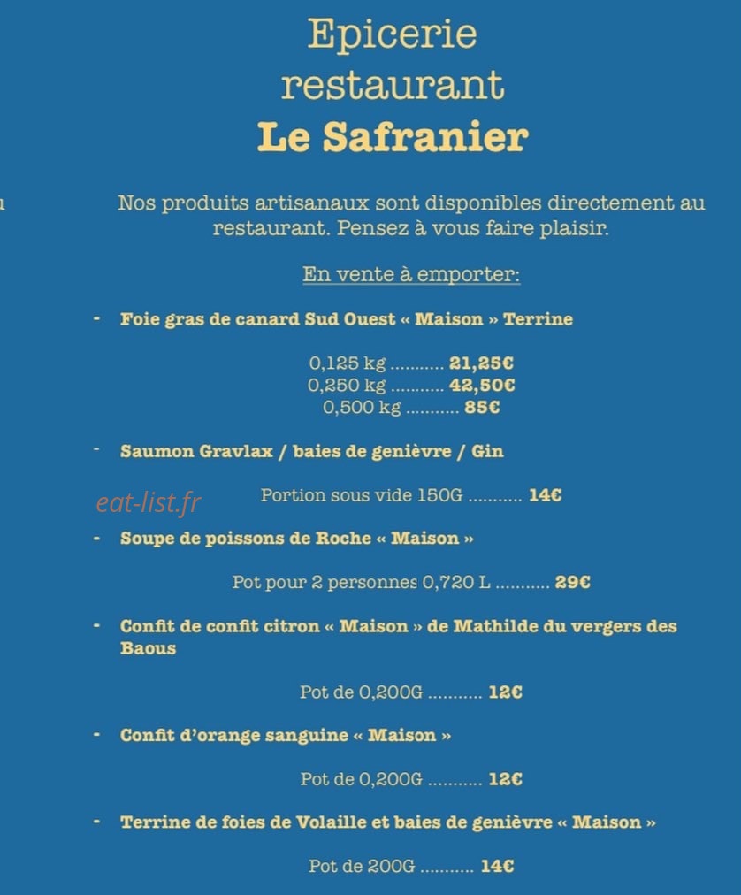 Le Safranier — carte page 1