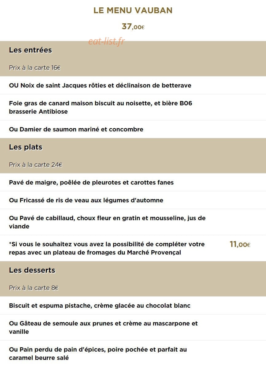 Le Vauban — carte page 1