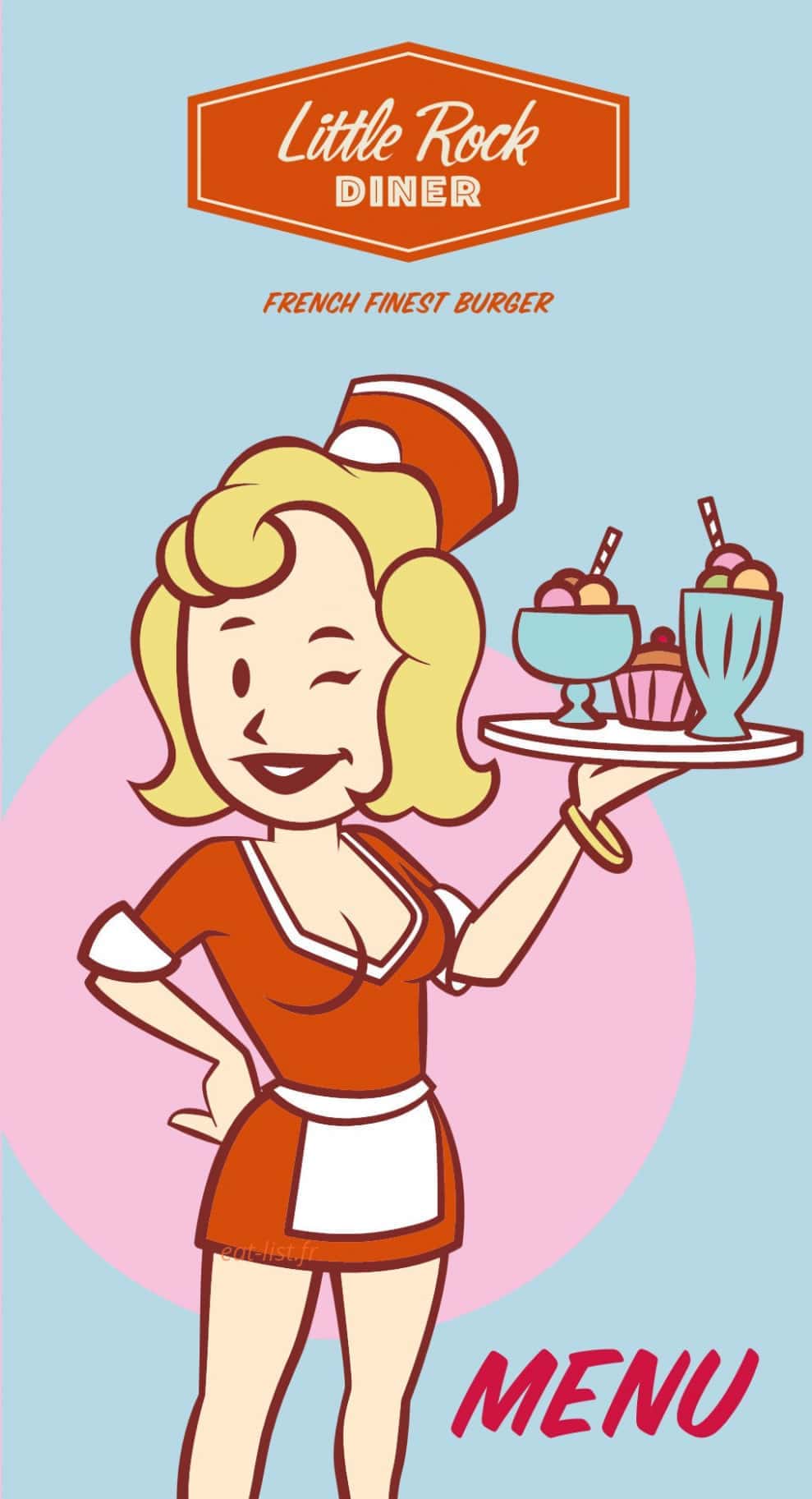 Little rock diner — carte page 1