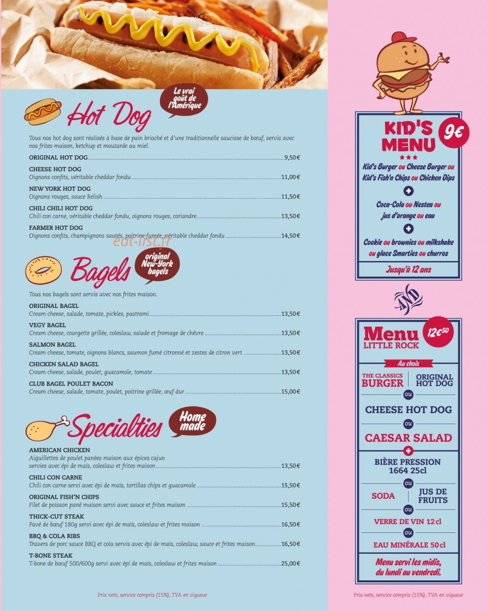 Little rock diner — carte page 4