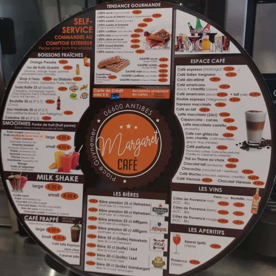 Margaret café — carte page 2