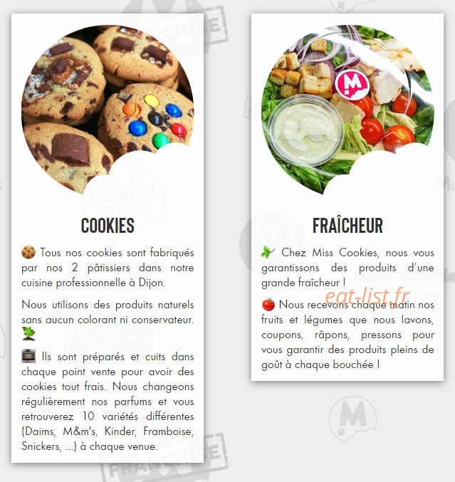 Miss Cookies Coffee — carte page 2